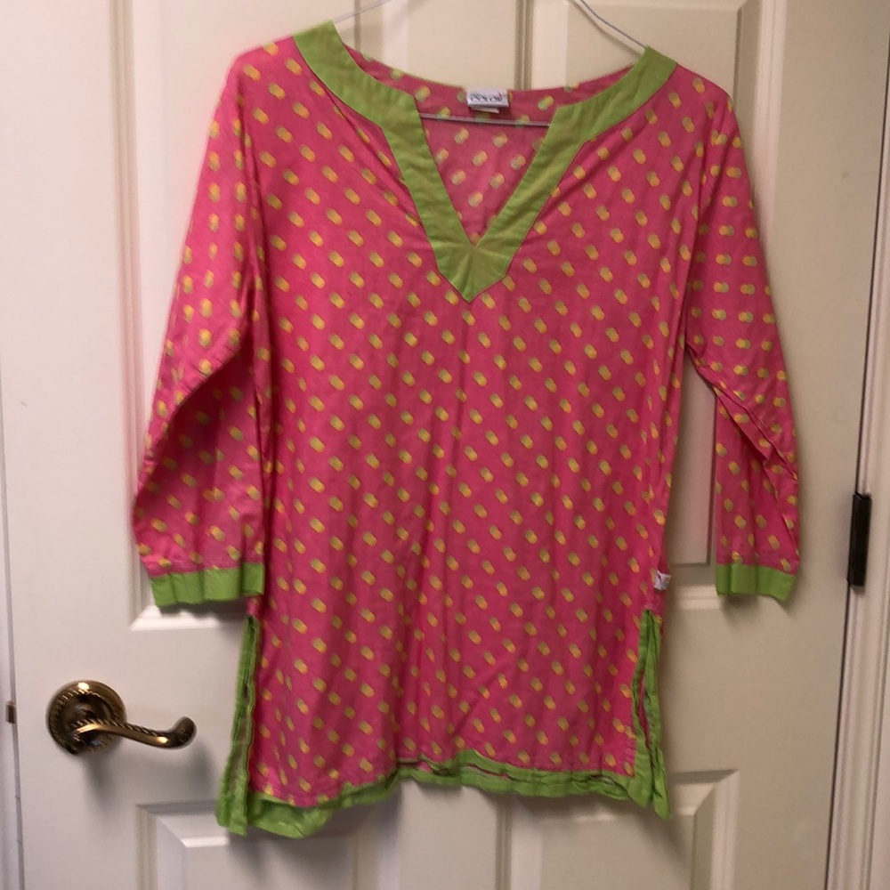 Pink and Green Tunic